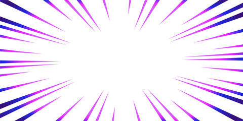 紫色のグラデーションの集中線の素材