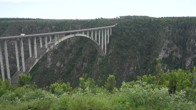 View of Bloukrans Bridge over the Bloukrans River, Africa's Highest Bridge, Tsitsikamma, Garden Route, Western Cape, South Africa, Africa