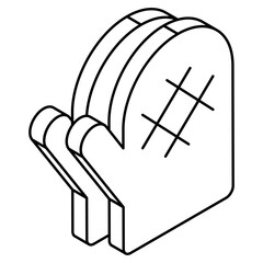 Creative design icon of cooking gloves