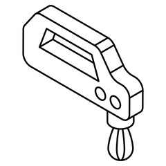 A colored design icon of hand beater