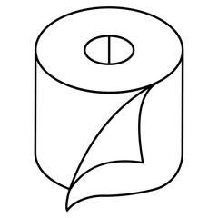A beautiful design icon of paper towel