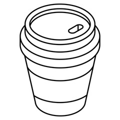 A colored design icon of coffee cup