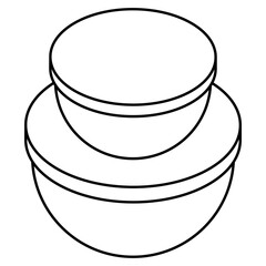 A flat design icon of tiffins