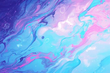 Colorful abstract painting of water droplets in artwork