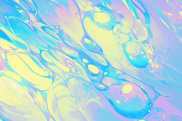 Colorful water droplets in abstract form and style