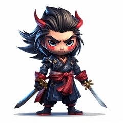 Obraz premium 3D cartoon game all character concept isolated on white