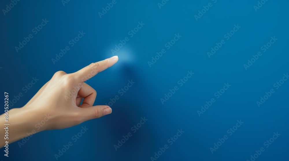 Poster when tapped with your finger, a button appears on the touchscreen. blank modern appears when the but