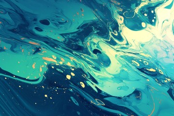 Vibrant water droplets in abstract painting creation
