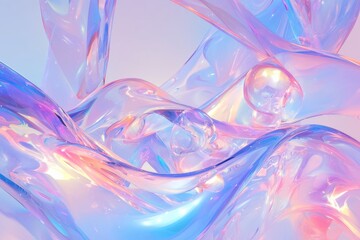 Colorful abstract painting of water droplets in creation