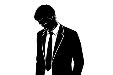 businessman silhouette vector illustration