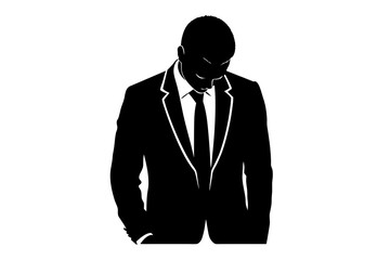 businessman silhouette vector illustration