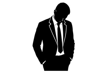 businessman silhouette vector illustration