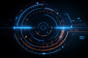 Fototapeta premium Abstract technology digital line electronic network data innovation concept background.