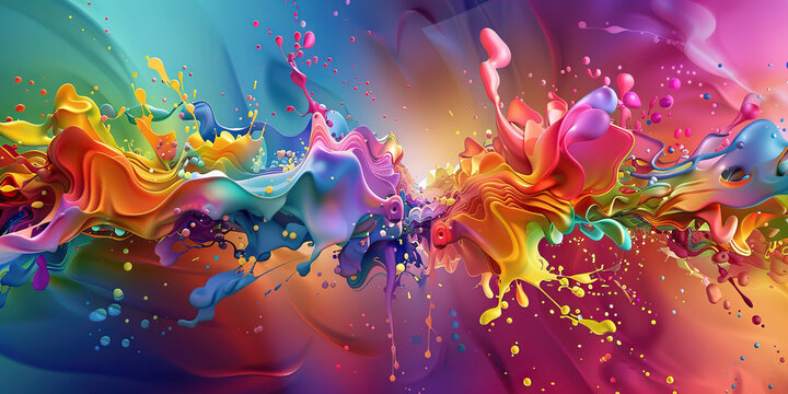 Sale Fusion: Abstract fusion of colors and shapes representing the merging of various sale offers.