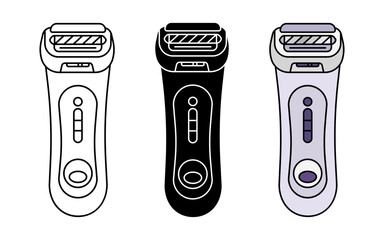 Epilator vector illustration. Hair removal symbol. Epilation icon.