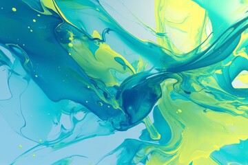 Water droplets in abstract form and vibrant creation