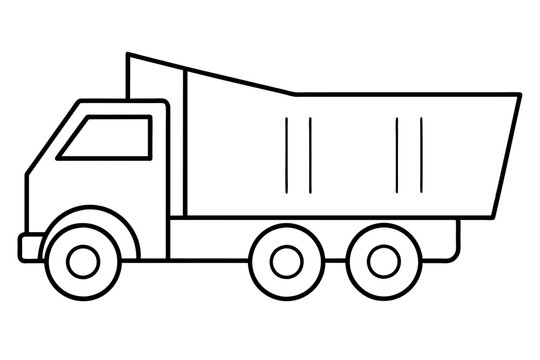 recommend clip art: truck line art silhouette vector illustration