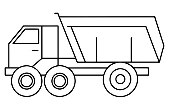 recommend clip art: truck line art silhouette vector illustration