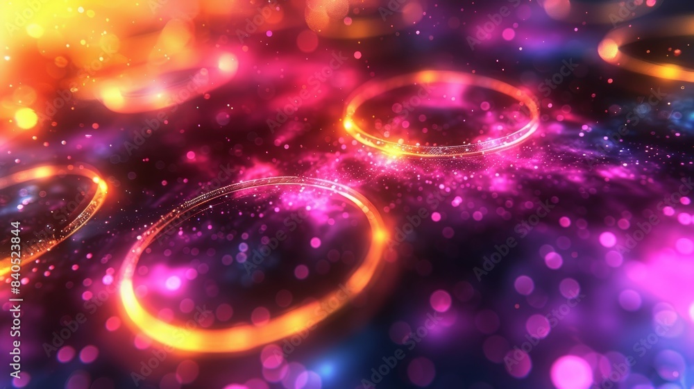 Poster glowing dots wave in wave shape background, modern wave background in glowing color with the texture