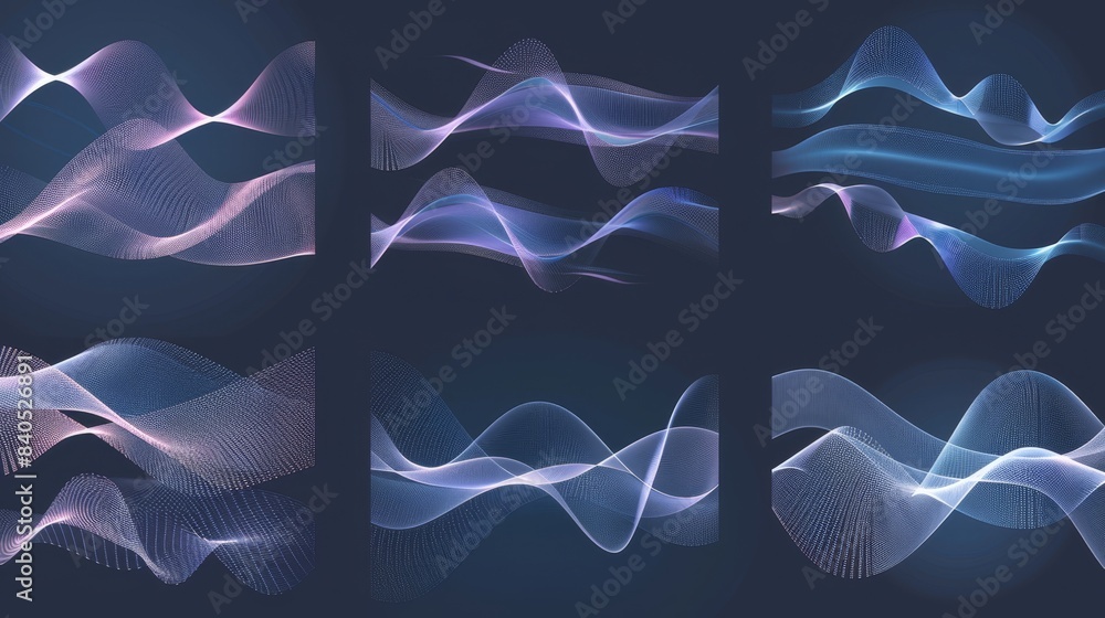 Poster custom sound waves. frequency audio waveform, music wave in one color, easy to recolor. tune equaliz