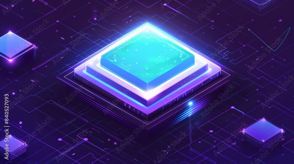 Poster graphite banner central computer processors. digital microchip processing. modern banner modern cpu 