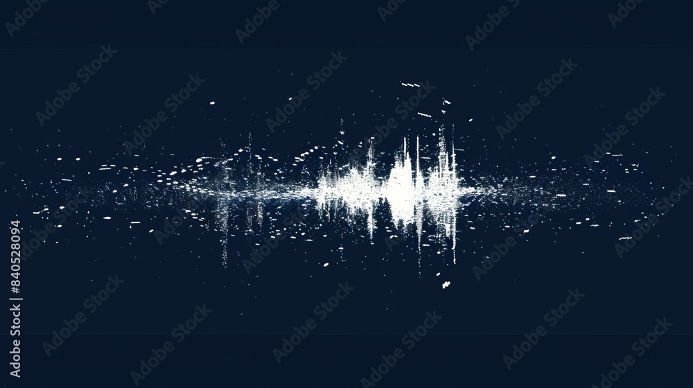 Poster the set includes a variety of sound waves and is colourful with one color. concept voice assistant, 