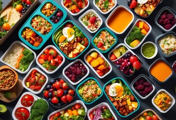 clear plastic meal prep containers organized healthy eating plan, food, storage, diet, transparent, planning, portion, control, stackable, airtight