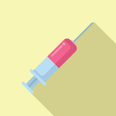 Minimalist syringe vector graphic on a soft yellow background