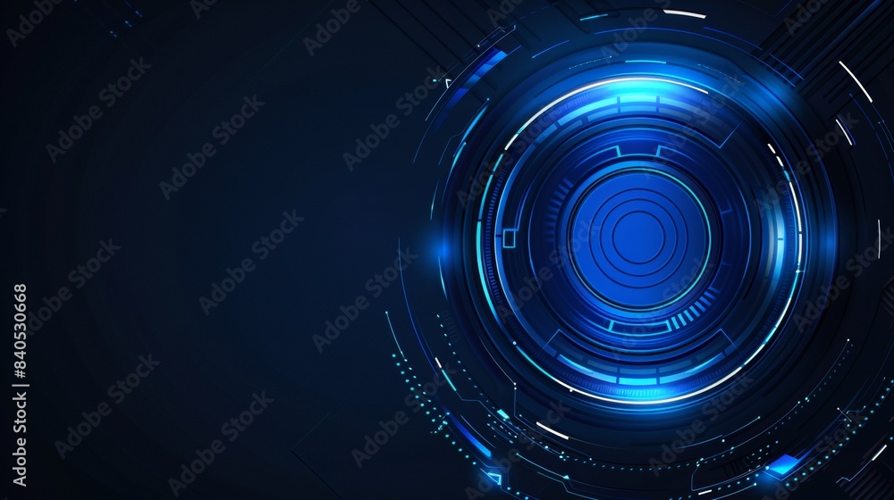 Poster an abstract futuristic technology ui concept with hologram elements representing the digital data ch