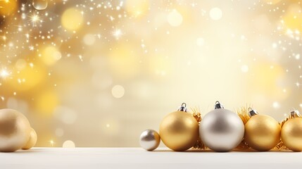 yellow Christmas elements decorative poster web page PPT background