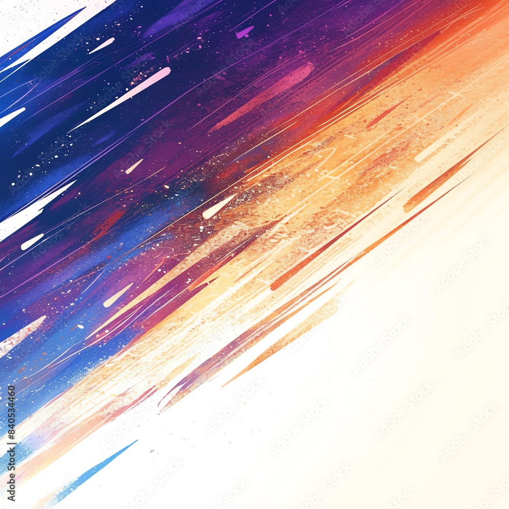 Aufkleber abstract gradient background with dynamic brush strokes in vibrant colors - perfect for creative des