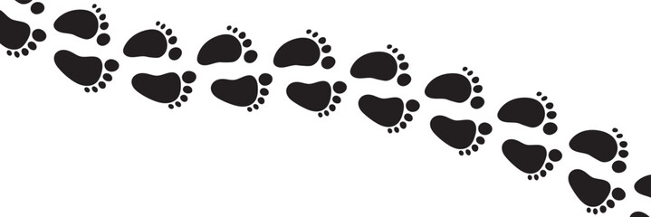 Baby feet vector isolated on a white background