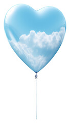 PNG A heart made of glass balloon sky transparent.