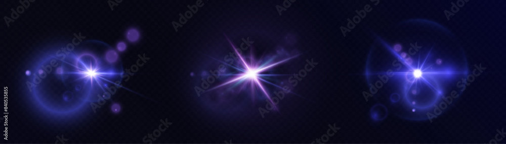 Poster the effect of abstract blue light rays with highlights on a black background. vector 10 eps