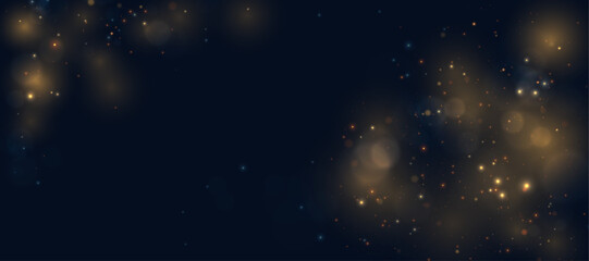 A subtle background effect with lots of shiny highlights on a black background. Vector
