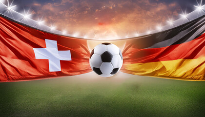 Banner Football group match Switzerland vs Germany
