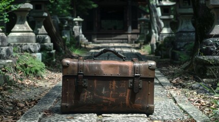 Mystical journey of discovery with a magical suitcase full of secrets