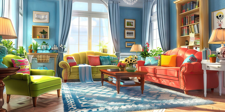 Home Decor Mega Markdowns: Home decor store featuring furniture, decor accents, and banners advertising Home Makeover Sale.