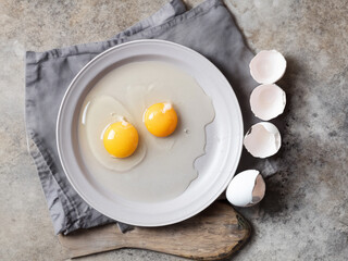 egg on a plate