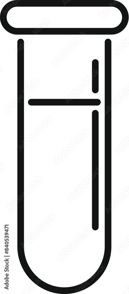 Poster Simple line art vector of a test tube, perfect for scientific and educational material