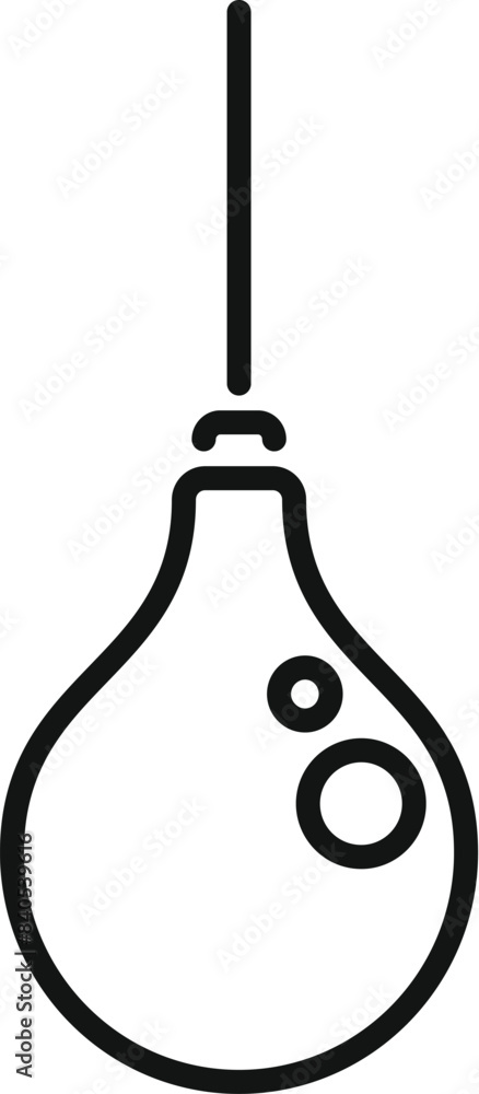 Poster simple black line drawing of an erlenmeyer flask, representing science and research