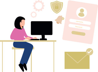 The girl has a secure account.