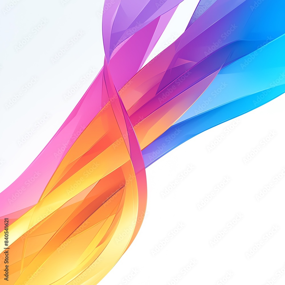 Poster abstract colorful wave design with vibrant hues, blending seamlessly in an artistic flow. perfect fo