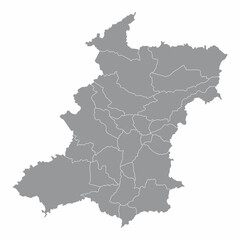 Greater Curitiba administrative map