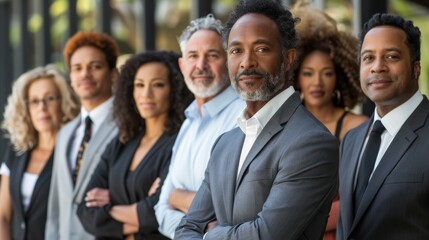 Obraz premium In a portrait of success, a diverse team of men and women embody confidence, pride, and motivation.