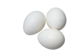 Top view, very close up picture of a group of eggs , isolated ,on white or transparent background. Healthy diet concept