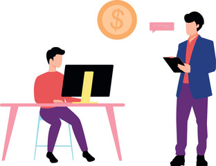 The boys are talking about business.