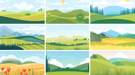 A set of country background for graphic and web design
