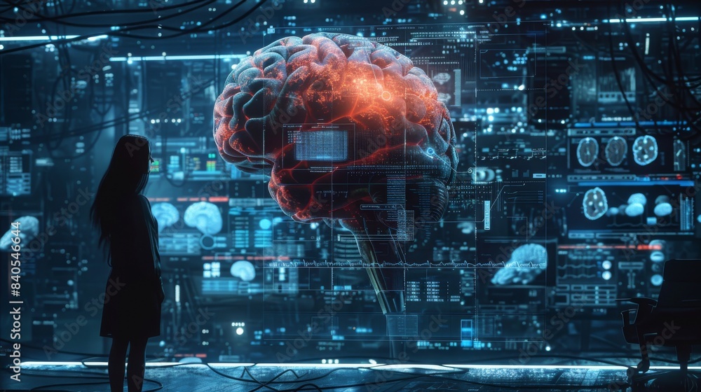 Poster dementia in the brain is checked for and analyzed with generative artificial intelligence in brain m