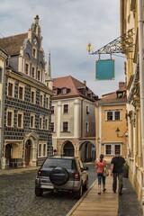 görlitz, deutschland - typische häuser in der altstadt